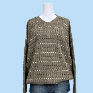 earth tone striped vintage 90s knit sweater